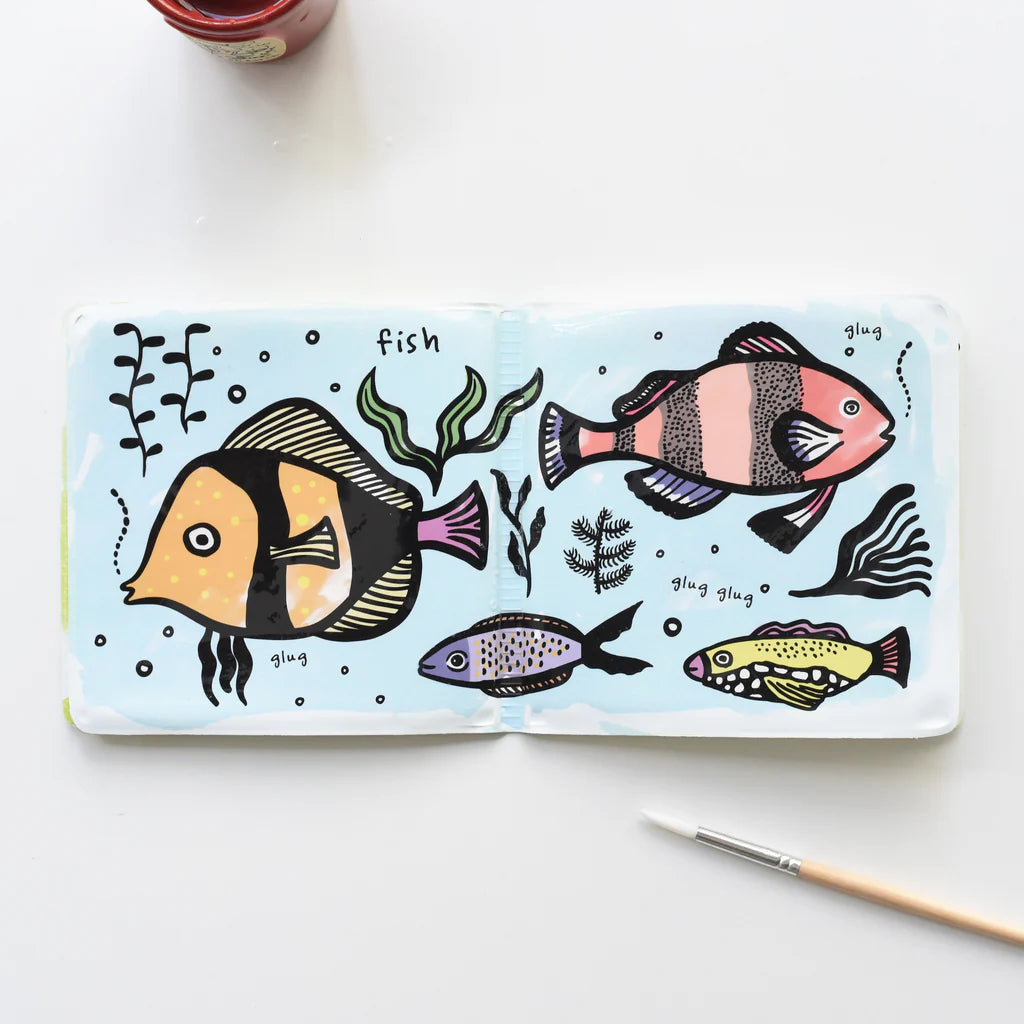 Downloaded from Shopify for use with Vendor ID (979) and Product ID (10271173411110). Product Image for  Who’s In The Ocean? Bath Book