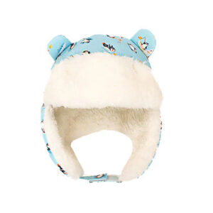 Product Image for  Kids & Baby Water Repellent Trapper Hat – Ice Fishing Penguin