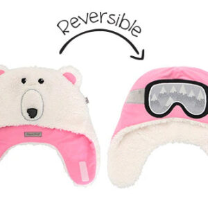 Product Image for  Kids & Baby Reversible Sherpa Hat – Polar Bear & Ski Goggles