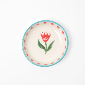 Product Image for  Small Red Flower Trinket Tray-Trinket Dish-Ceramic Tasting Bowl