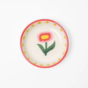 Product Image for  Small Pink Flower Trinket Tray-Trinket Dish-Ceramic Tasting Bowl