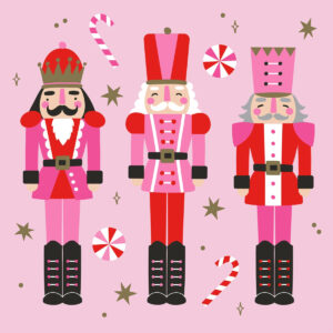 Product Image for  3 Nutcracker Pink Holiday Cocktail Napkins 20 Count