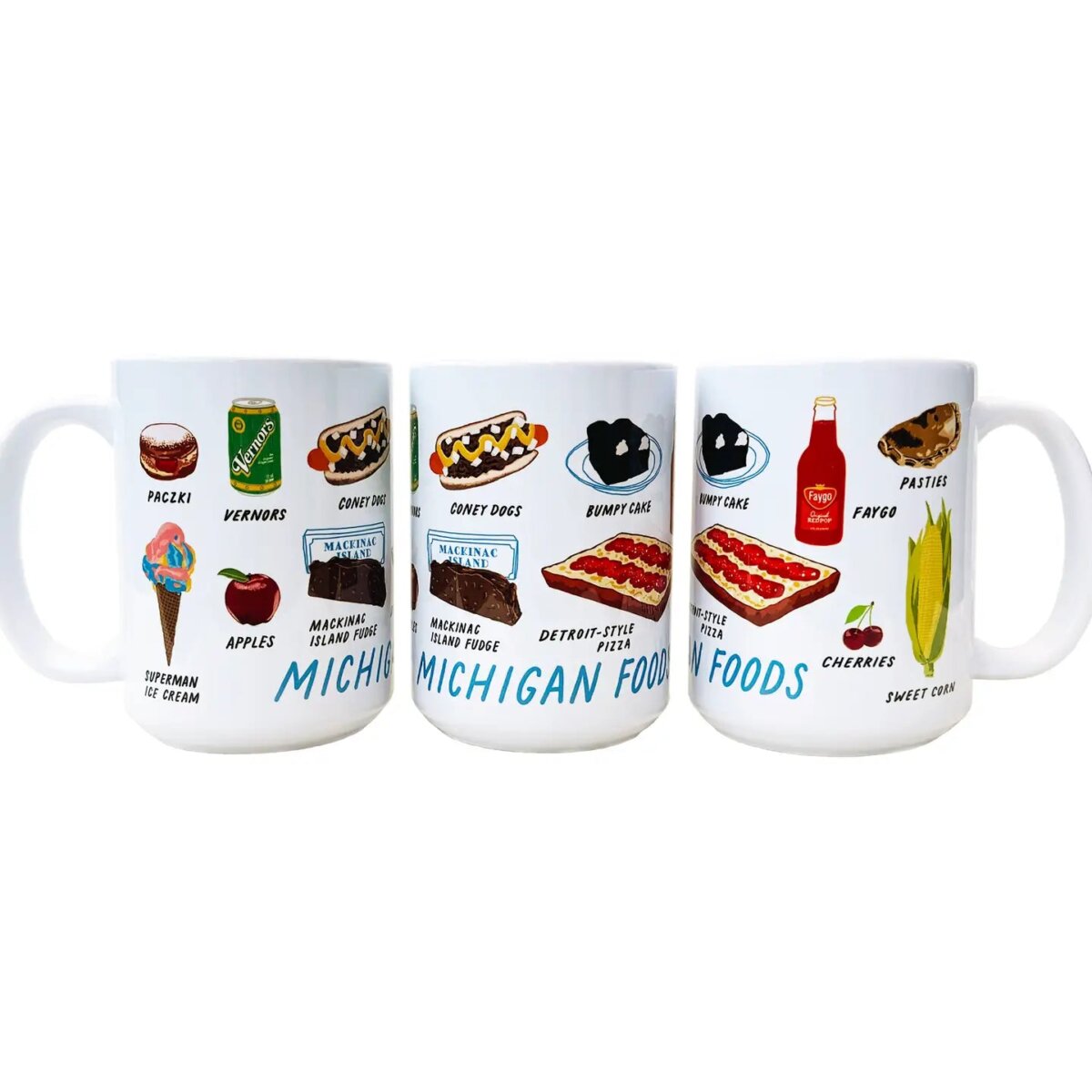Downloaded from Shopify for use with Vendor ID (979) and Product ID (10288489038118). Product Image for  Michigan Foods Mug