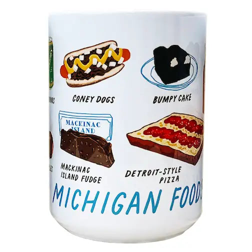Downloaded from Shopify for use with Vendor ID (979) and Product ID (10288489038118). Product Image for  Michigan Foods Mug