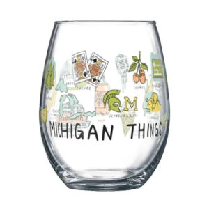 Product Image for  Michigan Things Wine Glass