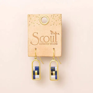 Product Image for Good Karma Miyuki Frame Earring – Indigo/Gold