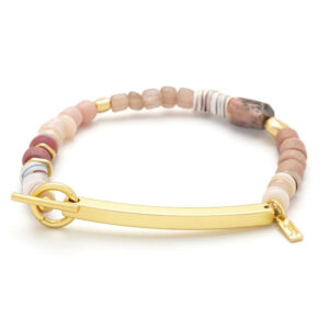 Product Image for  Hidden Message Bracelet – Loved/Rhodochrosite/Gold