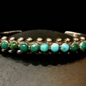 Product Image for  Vintage Navajo Sterling Silver & Turquoise Row Cuff