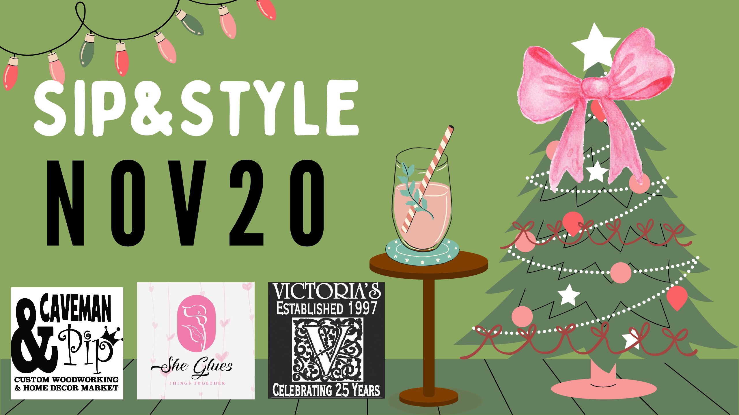 Product Image for Sip&Style -Cocktail and Tree Styling Class