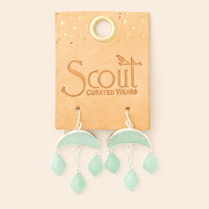 Product Image for  Stone Crescent Drop Earrings-Amazonite/Silver
