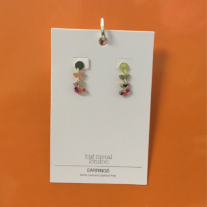 Product Image for  Sophia Geometric Metal and Resin Dangle Earrings