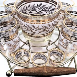 Product Image for MCM Bar Glasses Golden Wheat in Serving Tray