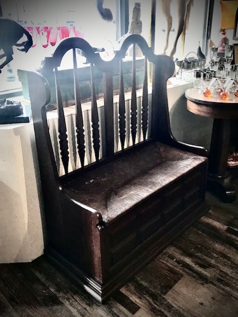 thumbnail_IMG_7288 Product Image for Mid-Century Colonial Revival Hall Bench with Rushed Seat and Storage