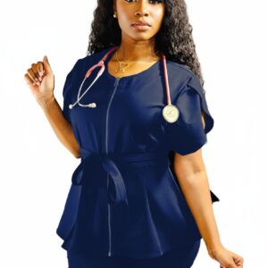 Product Image for Stylish Medical Uniforms – Peplum Scrub Set