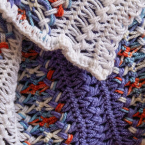Product Image for Hair Pin Lace Afghan White Purple Orange Valerie Schoen VSAFG6