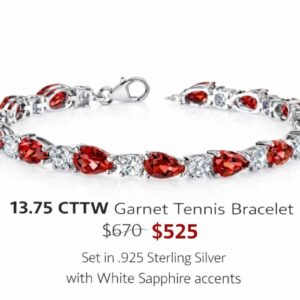 Product Image for 13.75ct Garnet Tennis Bracelet