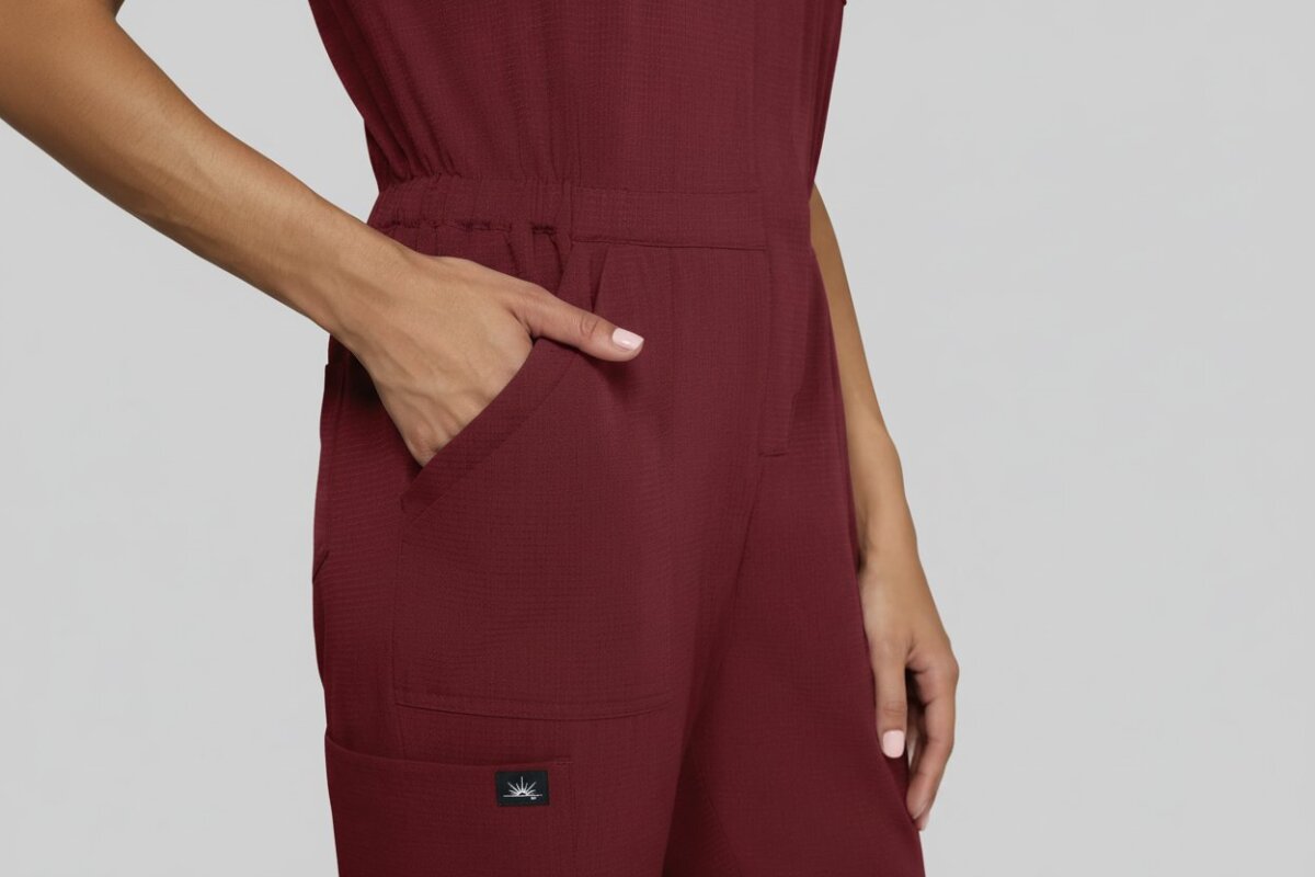 Downloaded from Shopify for use with Vendor ID (893) and Product ID (8970834706654). Product Image for KOI Women’s Anja Jumpsuit – Healthcare Medical Scrubs
