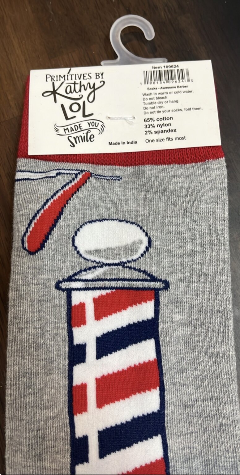 Screenshot Product Image for “Awesome Barber” Socks – 1 Pair Available