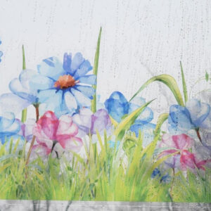 Product Image for Watercolor Meadow Static Window Cling, Renter-Friendly!