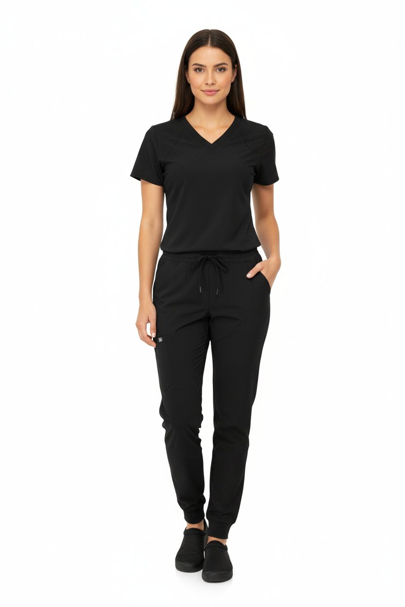 Downloaded from Shopify for use with Vendor ID (893) and Product ID (9107498991838). Product Image for Natural Uniform – Women’s Stretch V-Neck Jogger Scrub Sets (8500)
