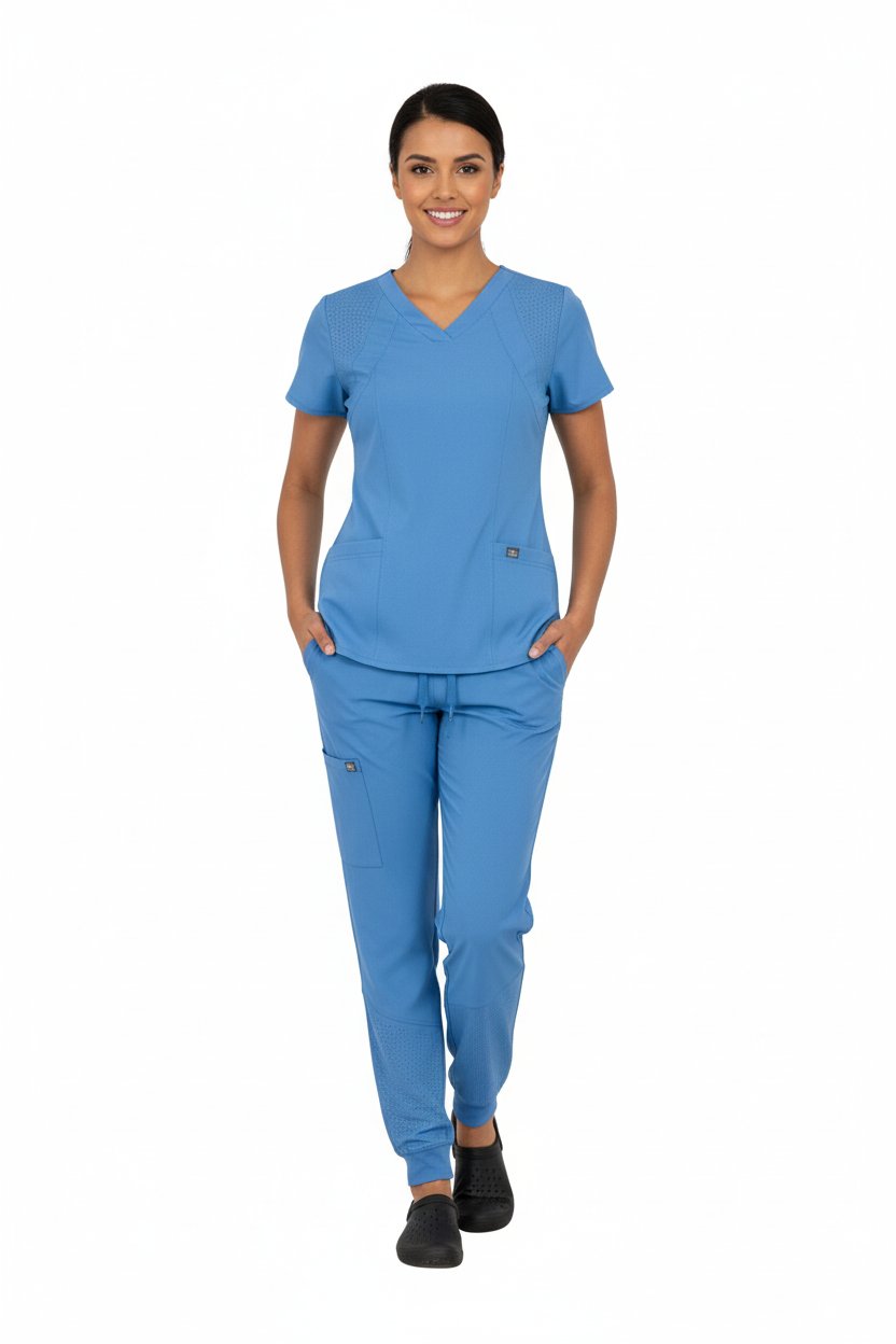 Downloaded from Shopify for use with Vendor ID (893) and Product ID (9107498991838). Product Image for Natural Uniform – Women’s Stretch V-Neck Jogger Scrub Sets (8500)