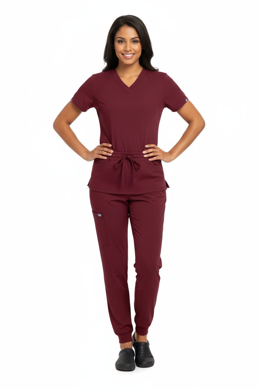 Downloaded from Shopify for use with Vendor ID (893) and Product ID (9107498991838). Product Image for Natural Uniform – Women’s Stretch V-Neck Jogger Scrub Sets (8500)