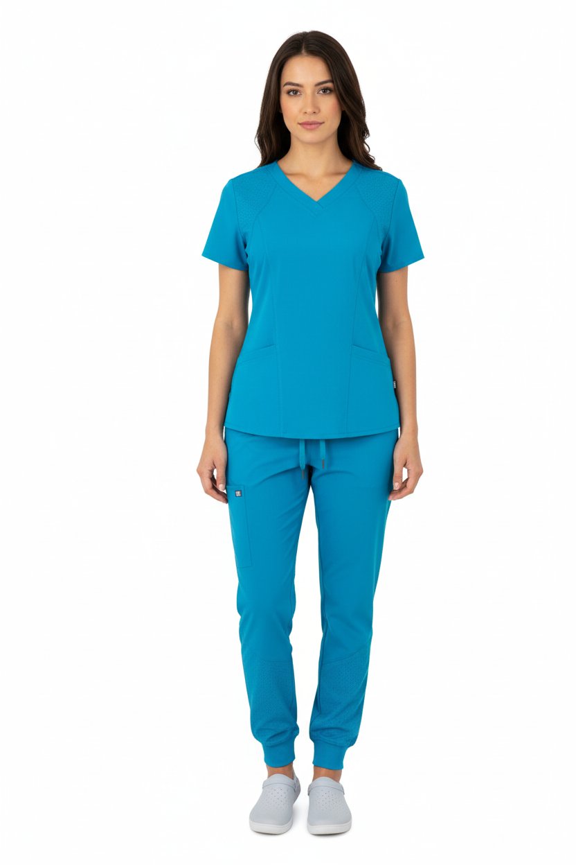 Downloaded from Shopify for use with Vendor ID (893) and Product ID (9107498991838). Product Image for Natural Uniform – Women’s Stretch V-Neck Jogger Scrub Sets (8500)