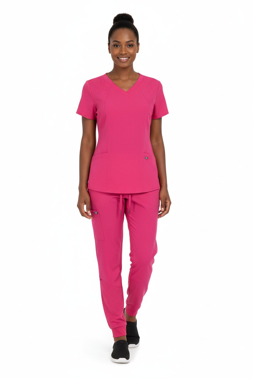 Downloaded from Shopify for use with Vendor ID (893) and Product ID (9107498991838). Product Image for Natural Uniform – Women’s Stretch V-Neck Jogger Scrub Sets (8500)