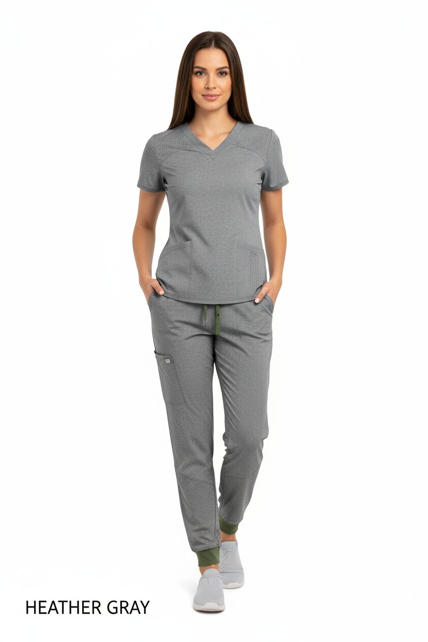 Downloaded from Shopify for use with Vendor ID (893) and Product ID (9107498991838). Product Image for Natural Uniform – Women’s Stretch V-Neck Jogger Scrub Sets (8500)