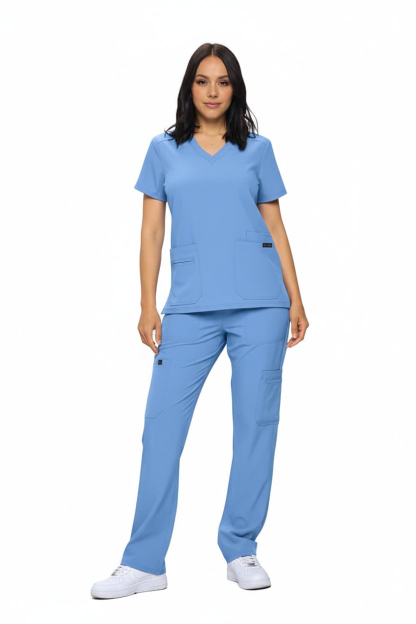 Downloaded from Shopify for use with Vendor ID (893) and Product ID (9107567706334). Product Image for Monarch Cargo Pants Premium Scrub Set (3102)