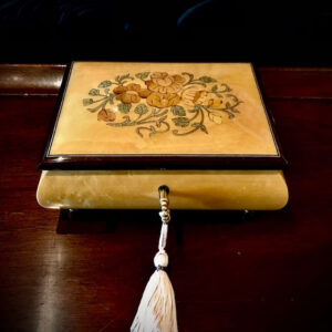 Product Image for Swiss Reuge Musical Jewelry Box with Floral Marquetry