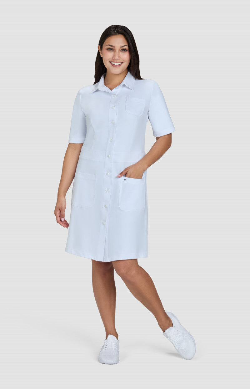 Downloaded from Shopify for use with Vendor ID (893) and Product ID (9189353423070). Product Image for KOI Isabella Dress 908-01 | Women’s Stretch Twill Scrub Dress