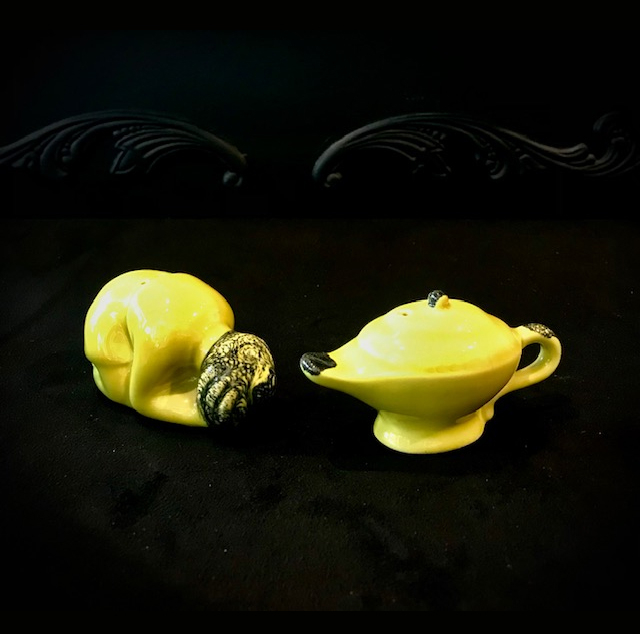 Alladin Product Image for Vintage Aladdin Lamp and Genie Figure Salt and Pepper Shakers