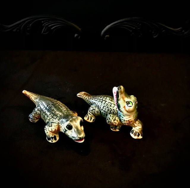 FLA Gators Product Image for Vintage Japanese Alligator Salt & Pepper Shakers, Pair
