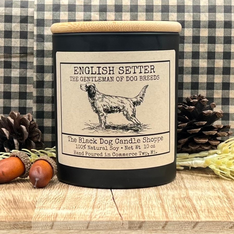 Downloaded from Shopify for use with Vendor ID (1042) and Product ID (7034966016132). Product Image for English Setter Dog Breed Candle