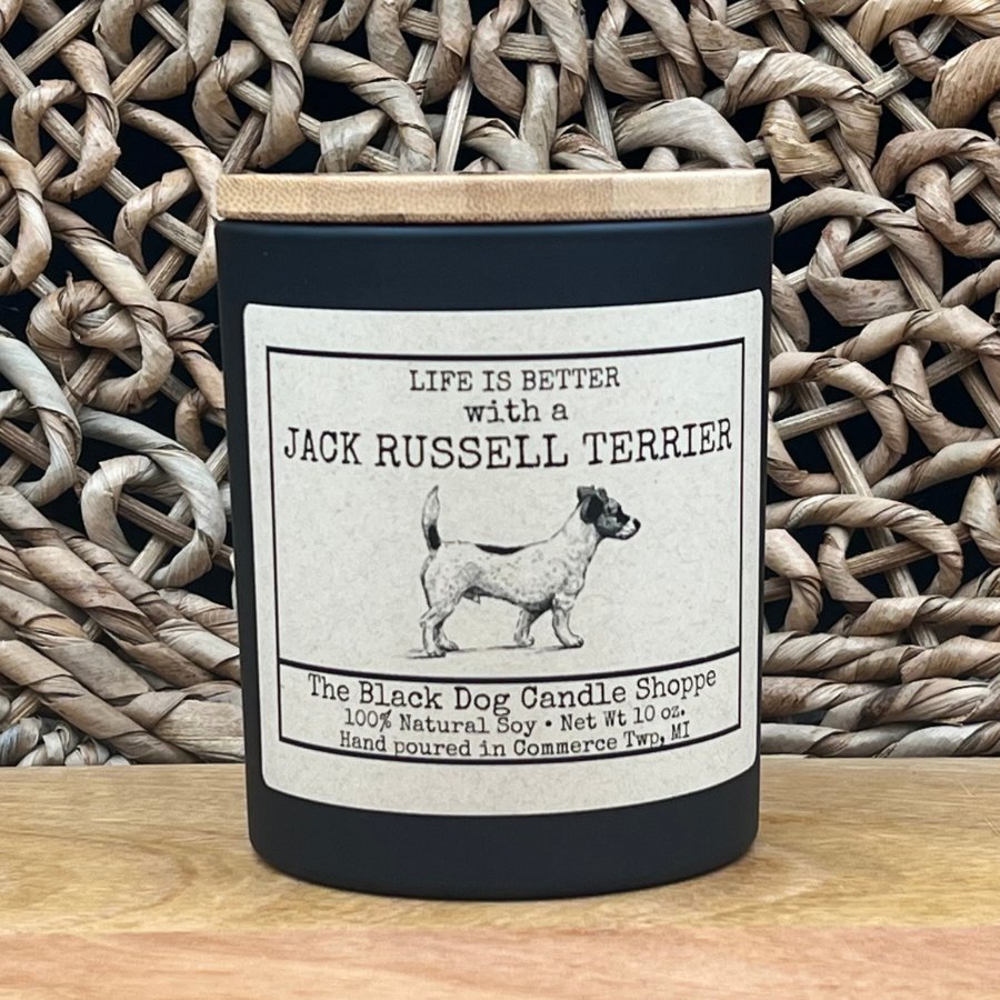 Downloaded from Shopify for use with Vendor ID (1042) and Product ID (7072858570884). Product Image for Jack Russell Dog Breed Candle