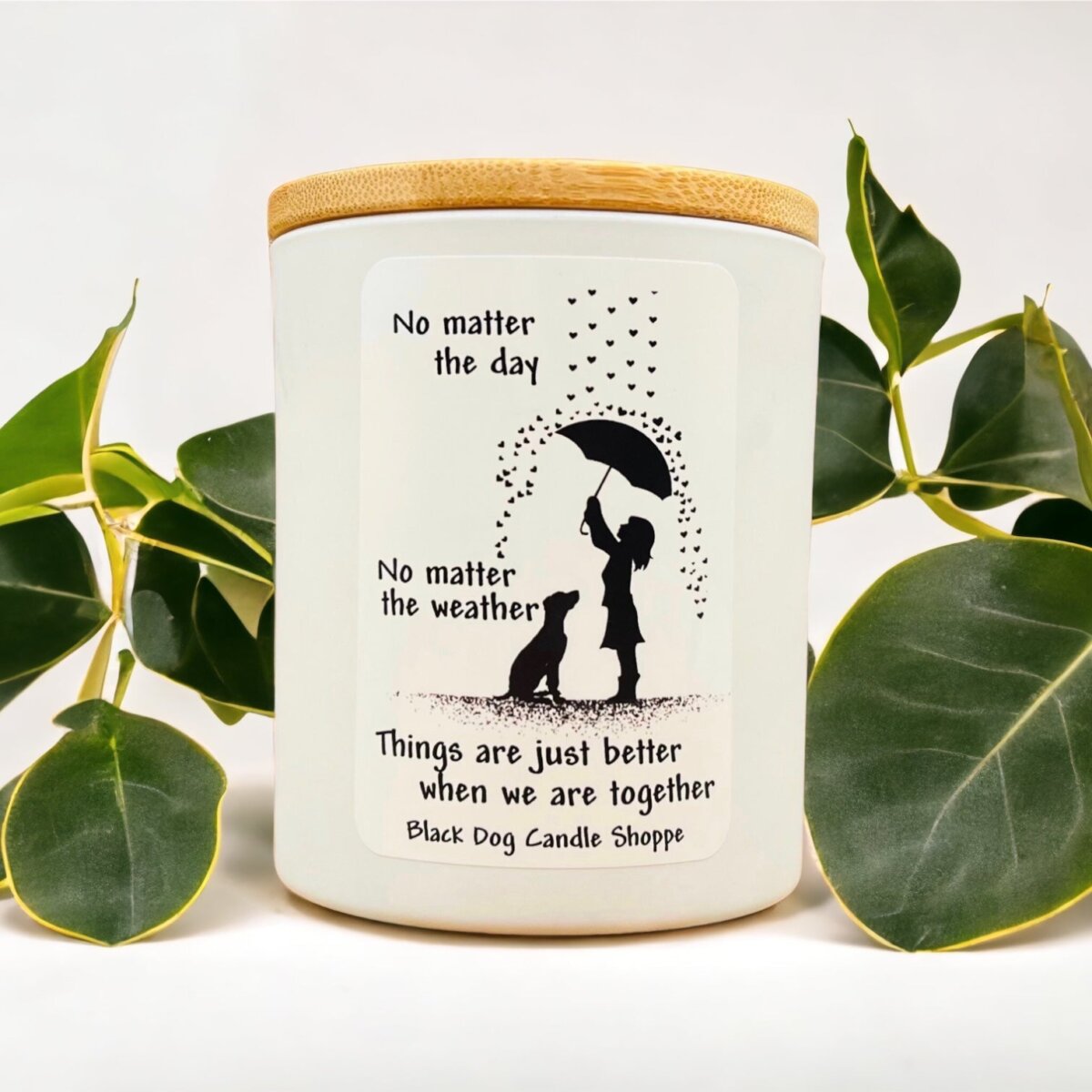 Downloaded from Shopify for use with Vendor ID (1042) and Product ID (7067302953092). Product Image for No Matter the Day – Dog Rescue Candle
