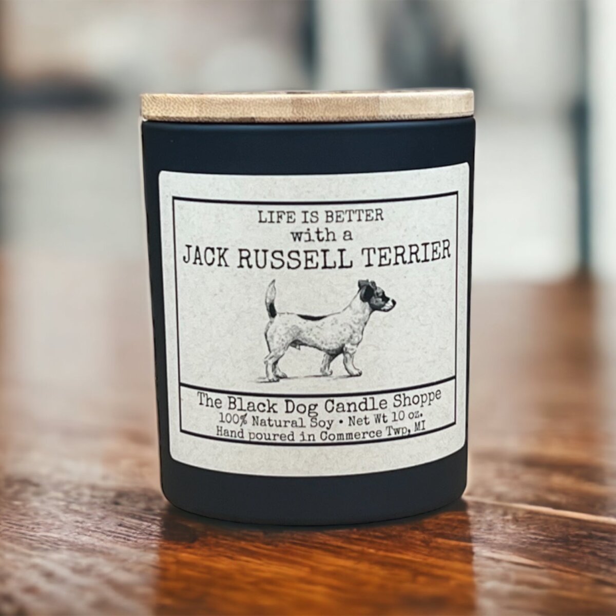 Downloaded from Shopify for use with Vendor ID (1042) and Product ID (7072858570884). Product Image for Jack Russell Dog Breed Candle