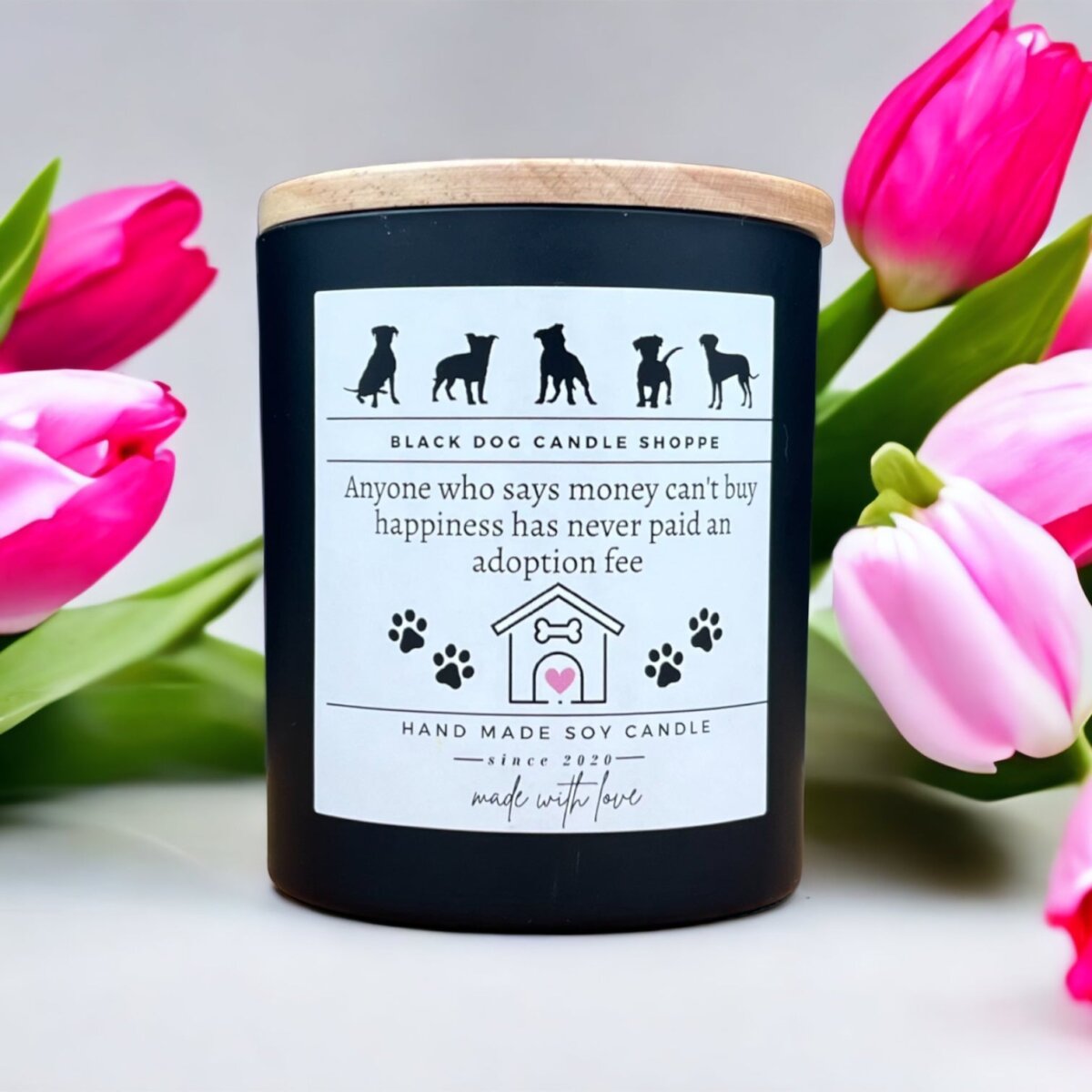 Downloaded from Shopify for use with Vendor ID (1042) and Product ID (7053903757444). Product Image for Anyone Who Says You Can’t Buy Happiness – Rescue Candles