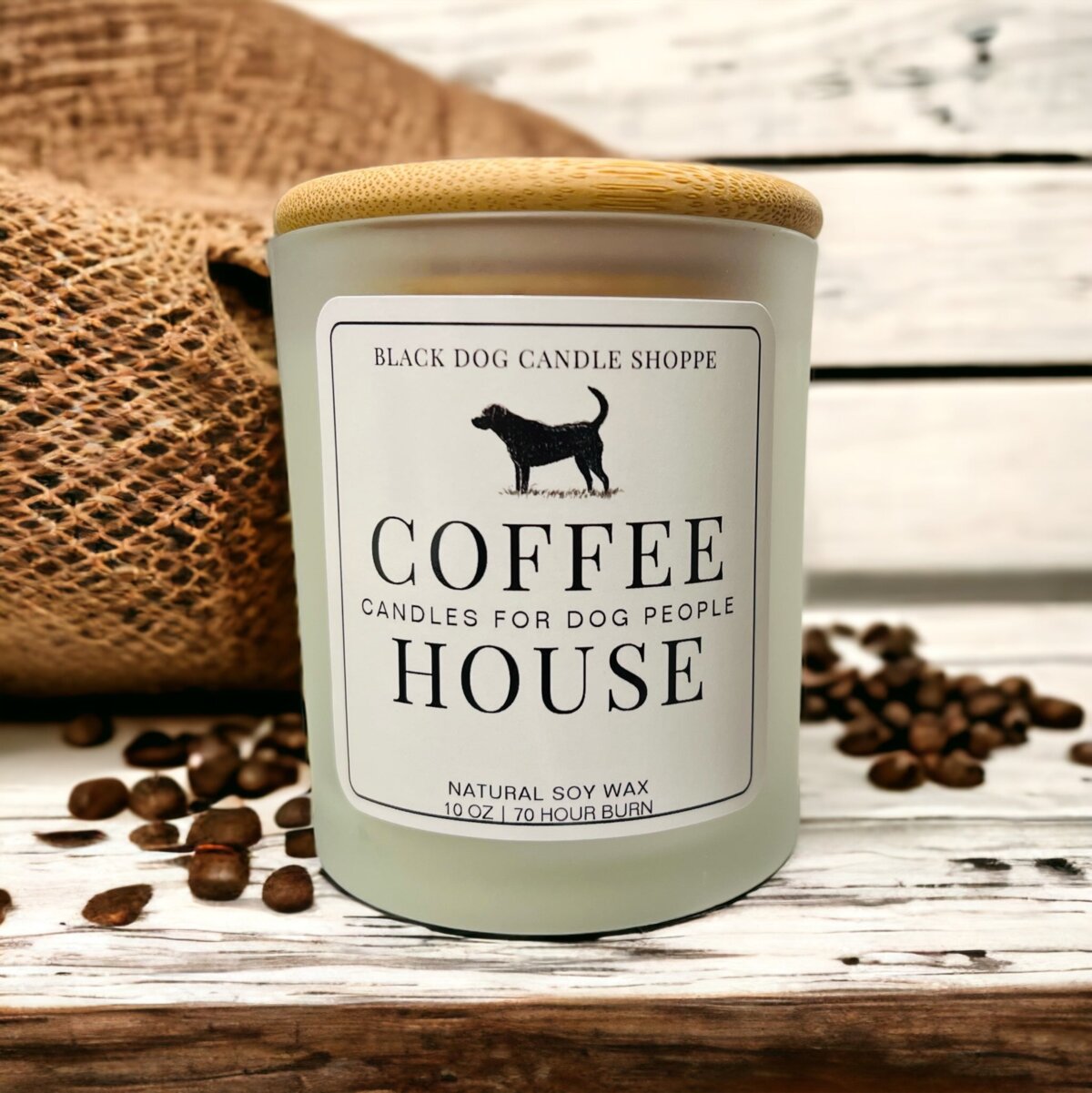 Downloaded from Shopify for use with Vendor ID (1042) and Product ID (7112357183620). Product Image for Candles for Dog people – Coffee House
