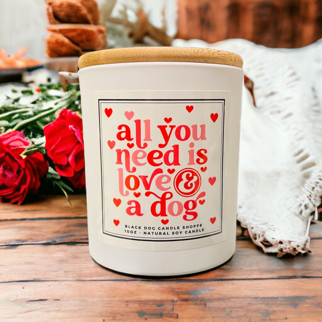 Downloaded from Shopify for use with Vendor ID (1042) and Product ID (7209505030276). Product Image for All You Need is Love and a Dog