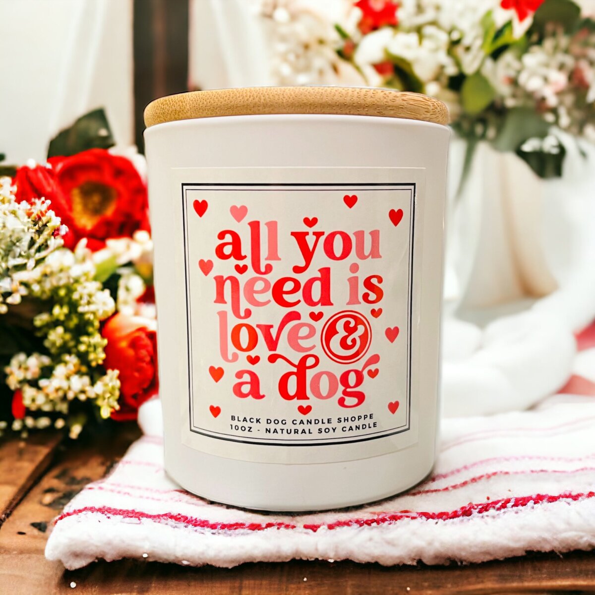 Downloaded from Shopify for use with Vendor ID (1042) and Product ID (7209505030276). Product Image for All You Need is Love and a Dog
