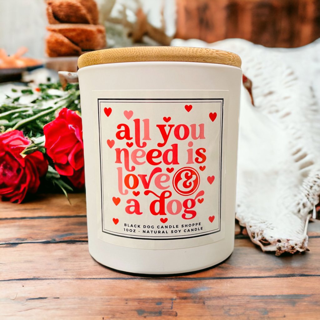 Downloaded from Shopify for use with Vendor ID (1042) and Product ID (7209505030276). Product Image for All You Need is Love and a Dog