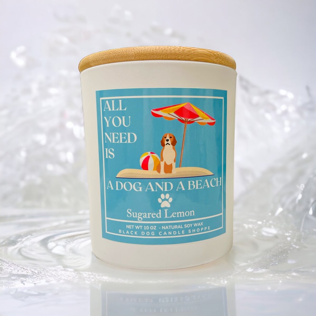 Downloaded from Shopify for use with Vendor ID (1042) and Product ID (7028252704900). Product Image for All You Need is a Dog and a Beach – Sugared Lemon