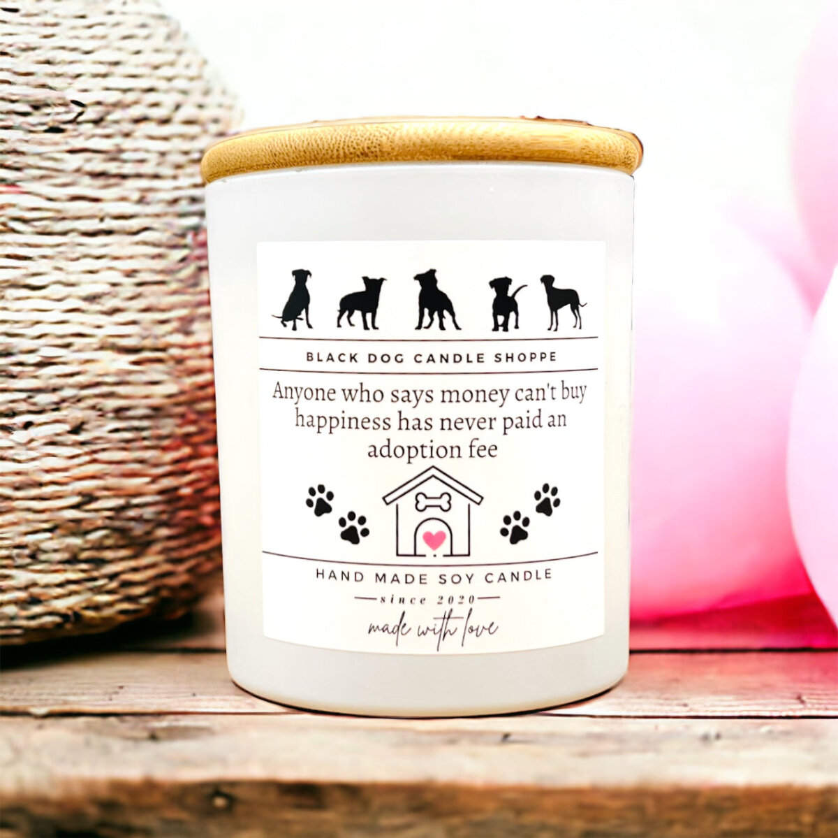 Downloaded from Shopify for use with Vendor ID (1042) and Product ID (7053903757444). Product Image for Anyone Who Says You Can’t Buy Happiness – Rescue Candles