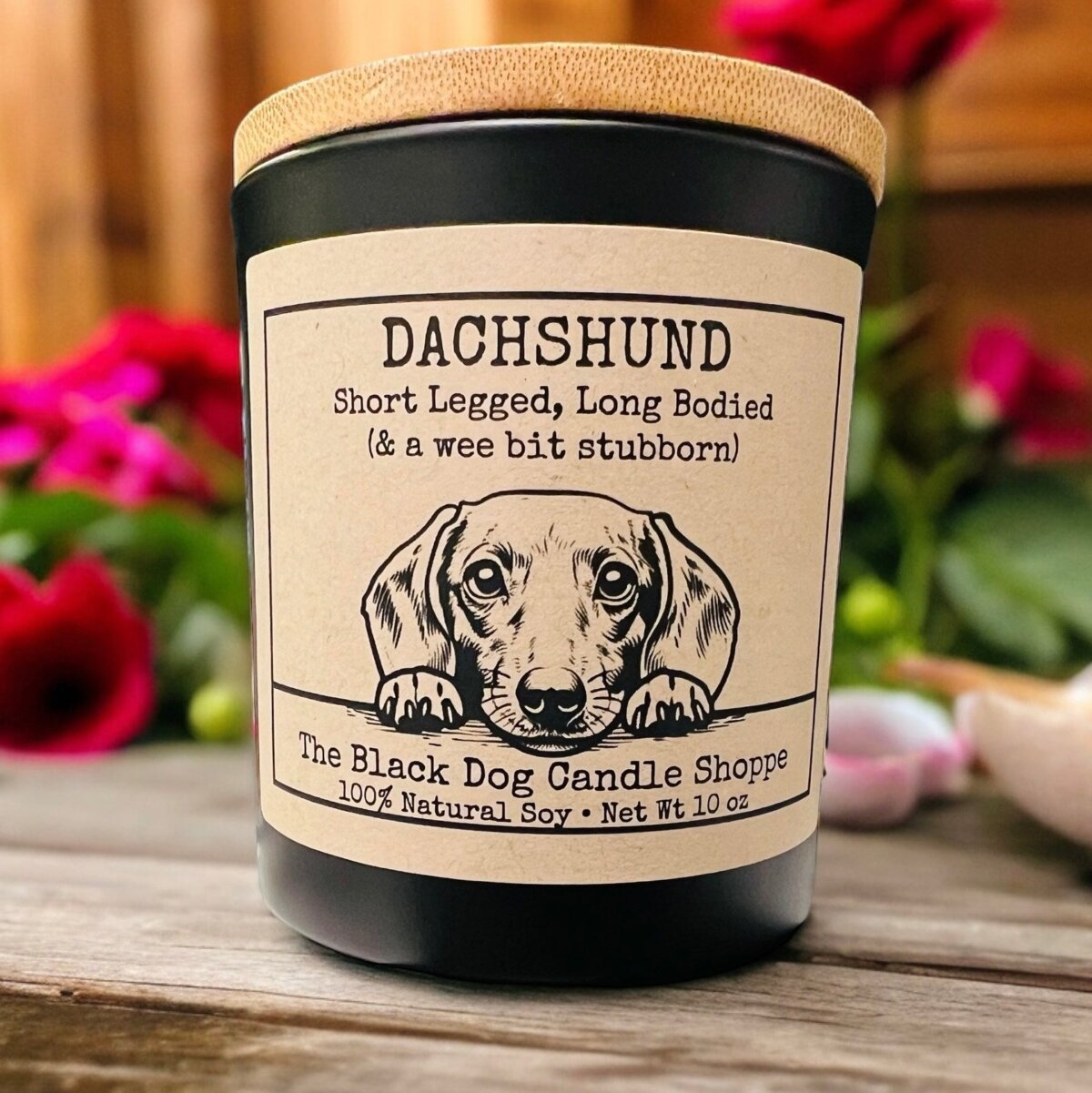 Downloaded from Shopify for use with Vendor ID (1042) and Product ID (7274988568708). Product Image for Dachshund Dog Breed Candle