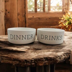 Product Image for Dinner and Drinks Dog Bowls