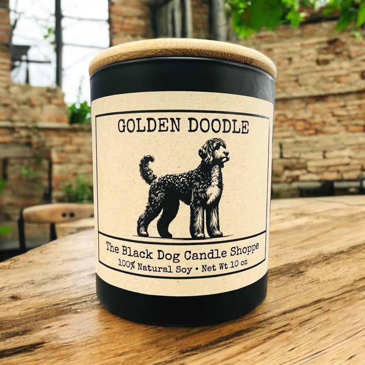 Downloaded from Shopify for use with Vendor ID (1042) and Product ID (8229986173060). Product Image for Golden Doodle Dog Breed Candle