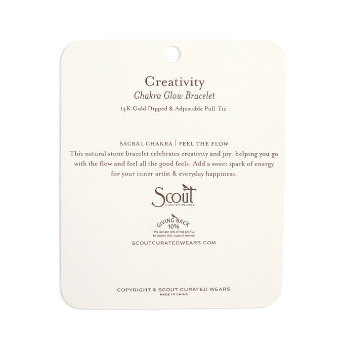 Downloaded from Shopify for use with Vendor ID (979) and Product ID (10560792297766). Product Image for Chakra Glow Bracelet – Creativity/Sacral/Gold