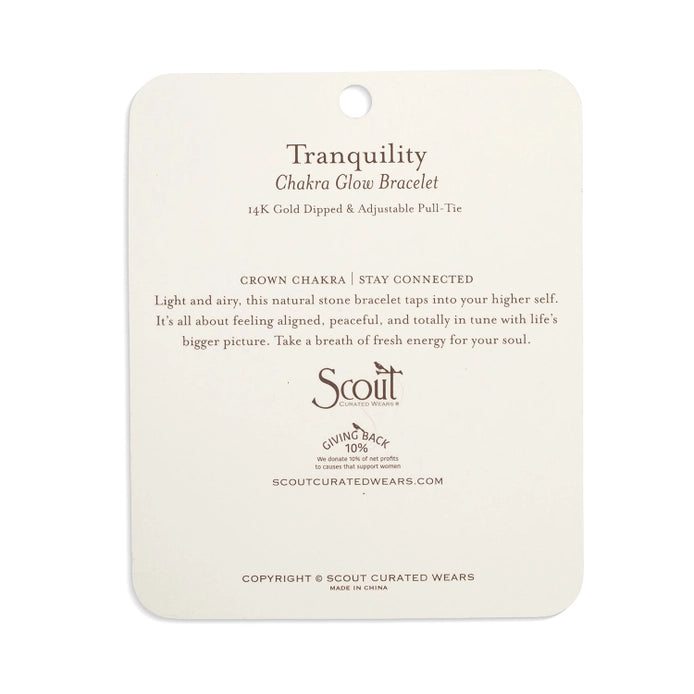 Downloaded from Shopify for use with Vendor ID (979) and Product ID (10560809763110). Product Image for Chakra Glow Bracelet – Tranquility/Crown/Gold